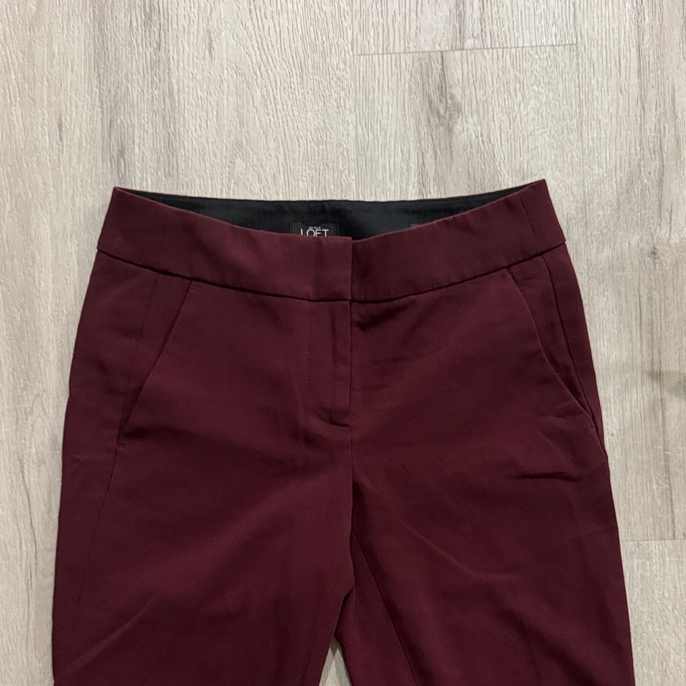 LOFT Deep Red Pants - Picture 2 of 4